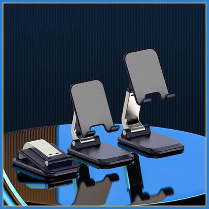 Adjustable Aluminum Phone and Tablet Stand - Ergonomic Holder for iPad, iPhone, and Android Devices - Foldable Desk Accessory