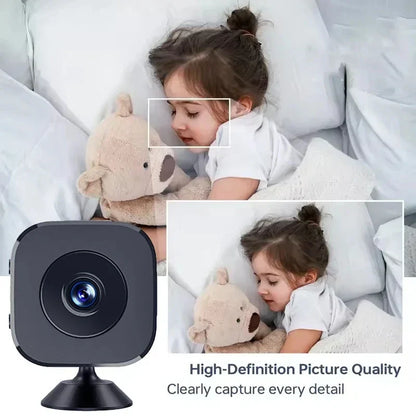 Mini telecamera di sicurezza Wi-Fi | Telecamera per interni 1080P con visione notturna e rilevamento del movimento