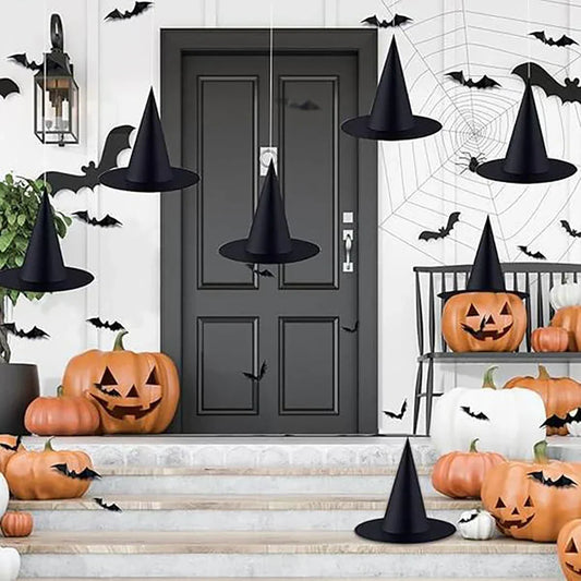 Halloween Witch Hat Hanging Decorations for Indoor and Outdoor Festive Halloween Party and Yard Decor