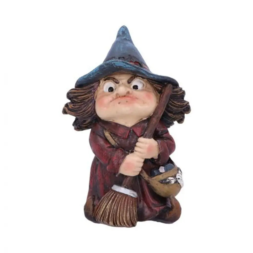Waterproof Resin Witch Statue for Halloween Decor – Indoor & Outdoor Garden Gnome Figurine, 2026 Gift Idea