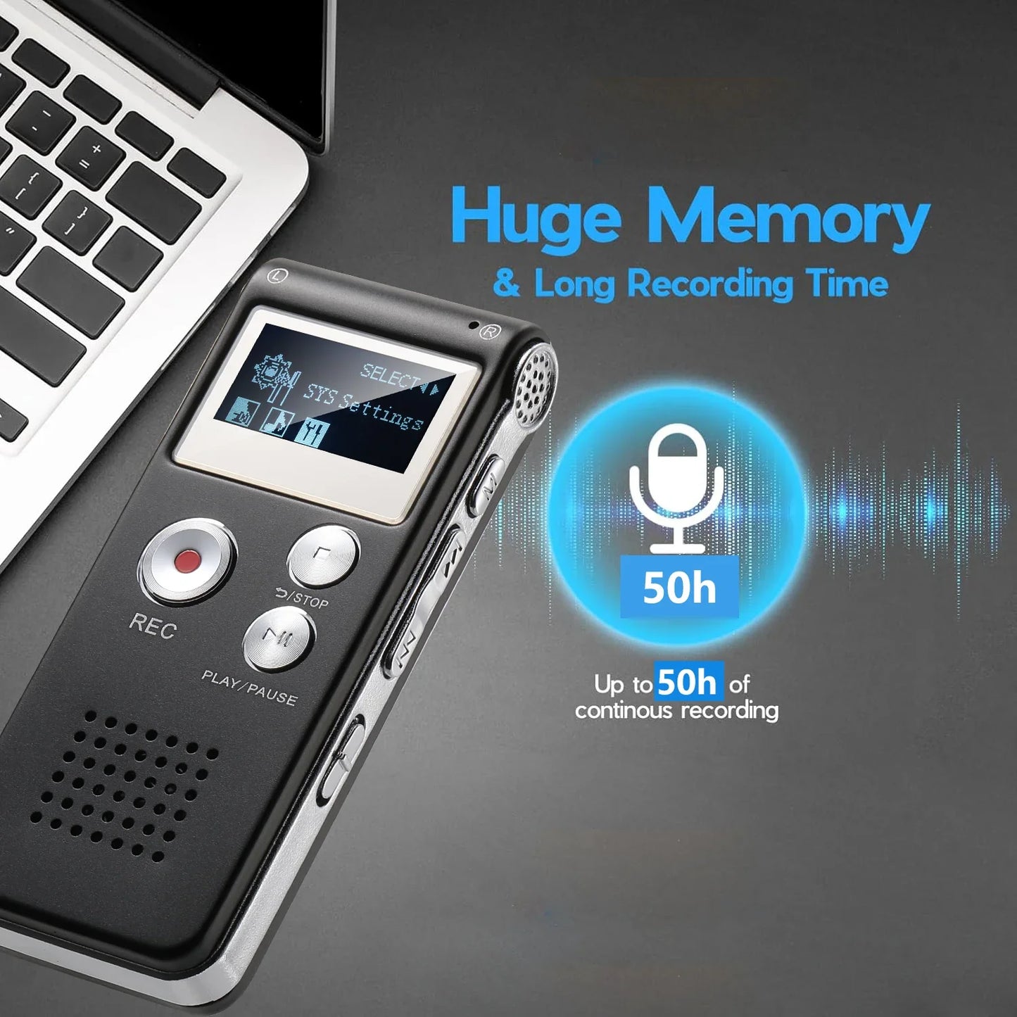 EchoNote | Voice Activated Mini Voice Recorder for Lectures