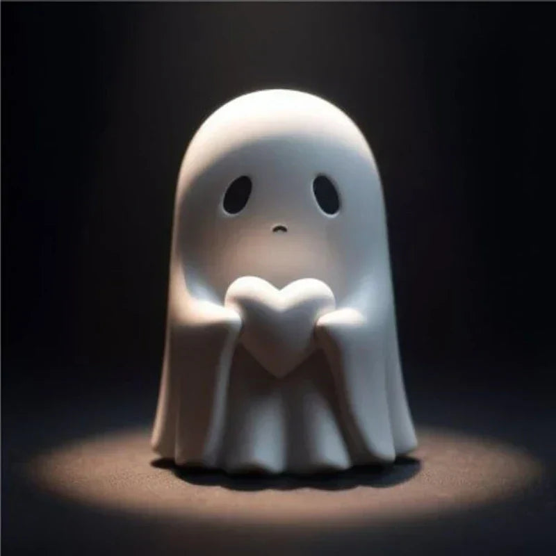 Whimsical Middle Finger Ghost Resin Sculpture Halloween Decorative Centerpiece for Spooky Home Décor