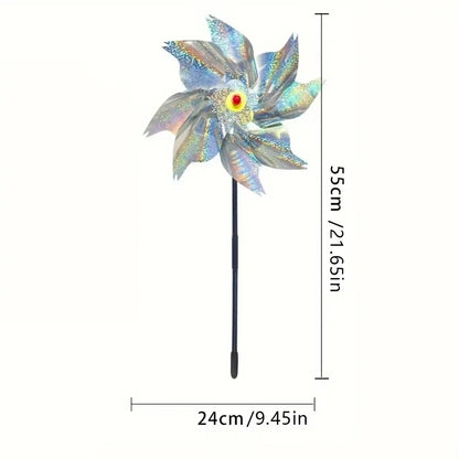 Reflective Windmill Bird Repellent Pinwheels - 5 Pack Eco-Friendly Garden Deterrents for Yard and Orchard Protection 2026