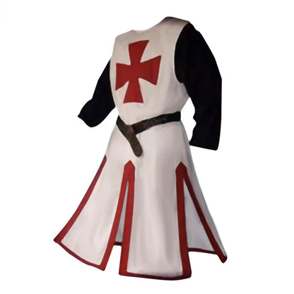 Knights Templar | Medieval Crusader Costume for Adults with Tunic & Hooded Cape
