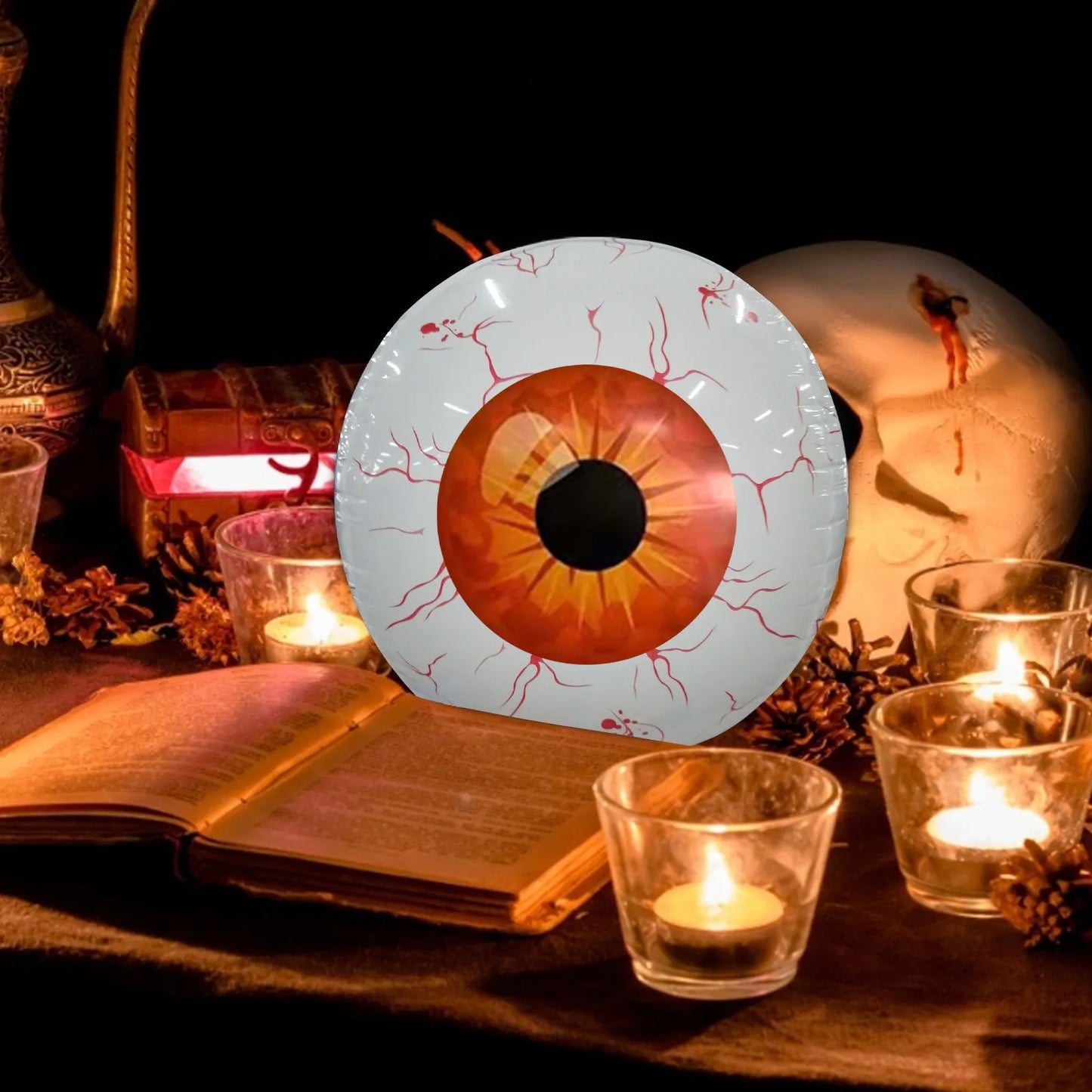 Bloodshot Eyeball Inflatable Halloween Yard Decoration – Spooky Outdoor Halloween Decor