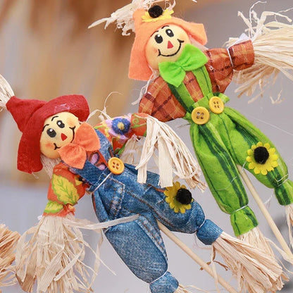 Autumn Harvest Halloween Scarecrow Garden and Yard Outdoor Decoration for Fall Seasonal Decor
