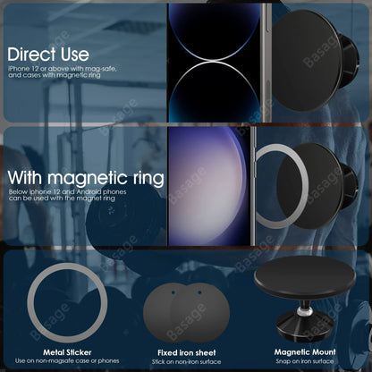 FlexGrip | Magnetic Phone Holder for Gym – Hands-Free Workout Mount