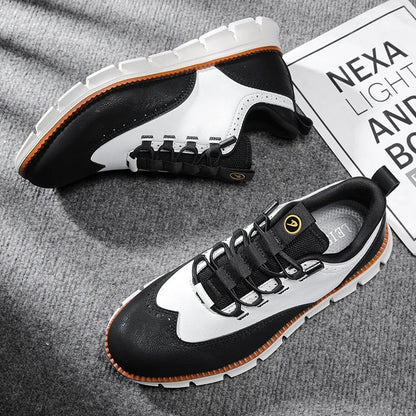 Sebastien Orthopedic Leather Sneakers with Shock-Absorbing Support and Durable Comfort