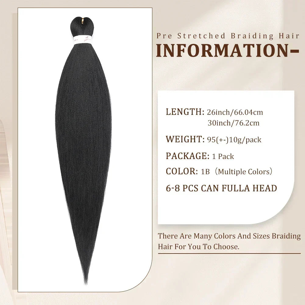 Ombre Purple Yaki Texture Pre-Stretched Braids Hair Extensions for Halloween Costumes and Creative Styles