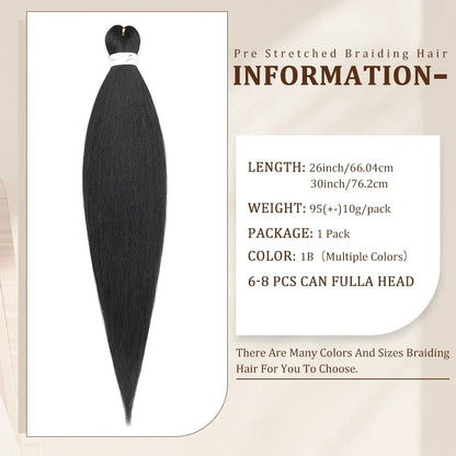 Ombre Purple Yaki Texture Pre-Stretched Braids Hair Extensions for Halloween Costumes and Creative Styles