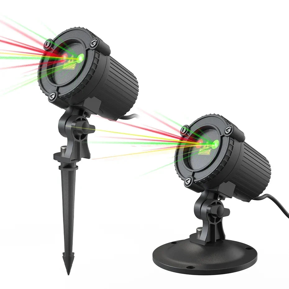 Halloween Outdoor Moving Laser Light Projector Waterproof Garden Decoration with Red, Green, and Blue Dots for Spooky Displays