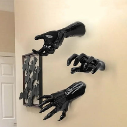 Life-Size Creepy Wall-Mounted Candle Holders for Halloween Decor and Spooky Home Accents