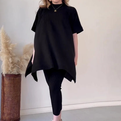Ciara Two-Piece Soft Knitwear Set Knit Top and Pants Set