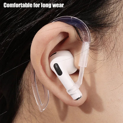 Adjustable Transparent Silicone Ear Hooks for AirPods – Anti-Slip Sports Accessories for Secure Fit