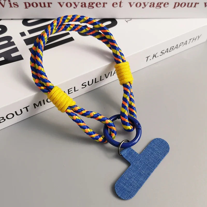 Stylish Universal Phone Lanyard with Anti-Loss Wrist Strap & Accessories - Two-Strand Design for Secure Carrying