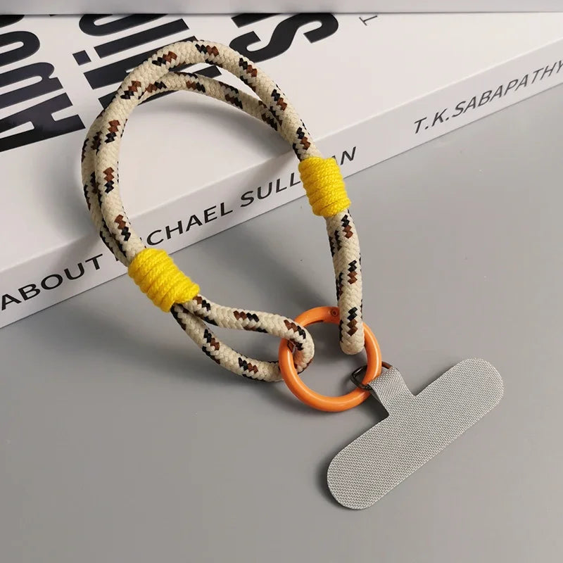 Stylish Universal Phone Lanyard with Anti-Loss Wrist Strap & Accessories - Two-Strand Design for Secure Carrying