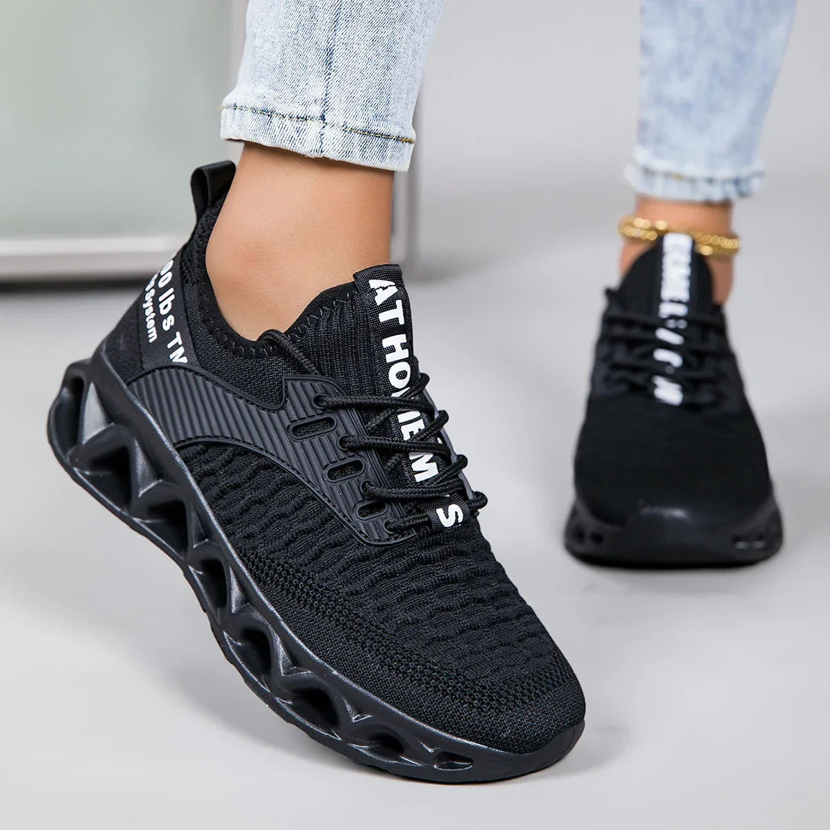 Orthopedic Walking Sneakers Lightweight Lace-Up – Elara