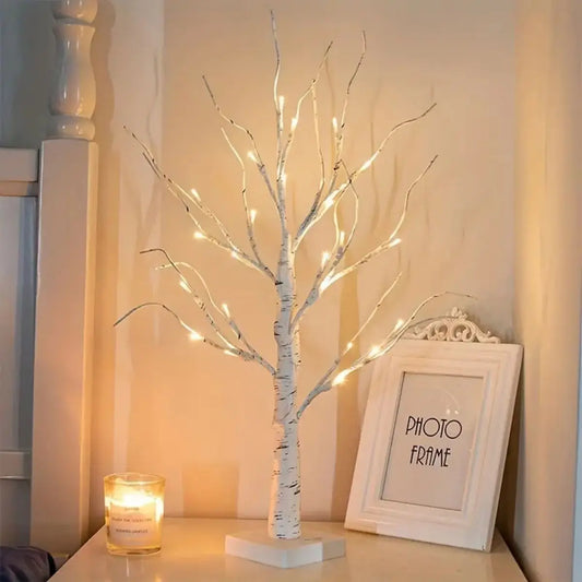 Halloween LED Birch Tree Lamp with USB & Battery Power – Illuminated Festive Decor for Seasonal Ambiance