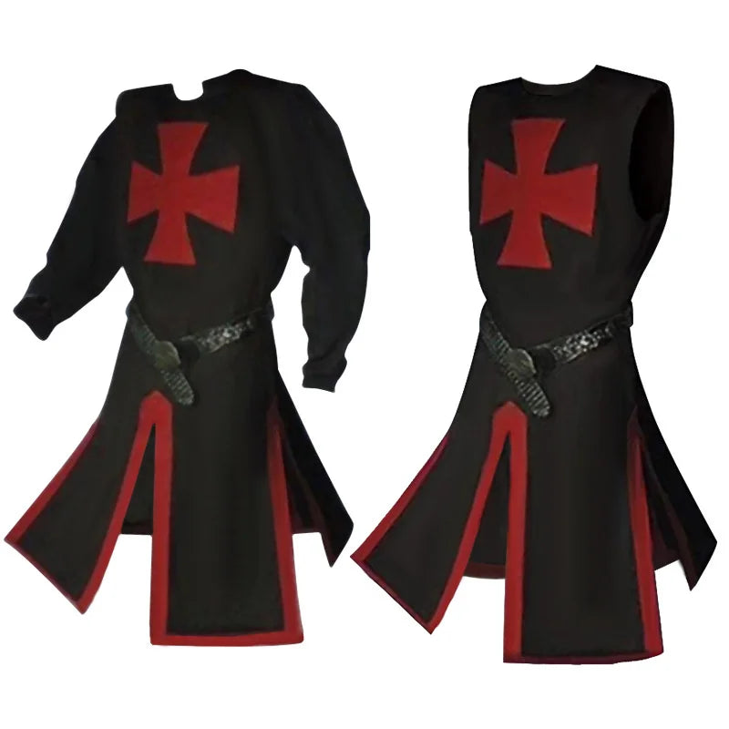 Knights Templar | Medieval Crusader Costume for Adults with Tunic & Hooded Cape