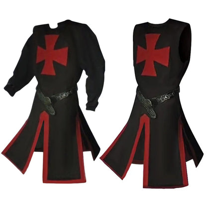 Knights Templar | Medieval Crusader Costume for Adults with Tunic & Hooded Cape