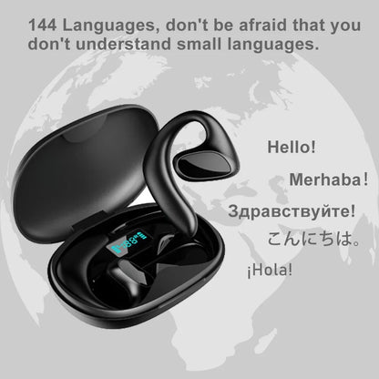 M8 Translator Earbuds - Two-Way Language Translator with 144 Languages, 97% Accuracy, Music Playback & Phone Call Support