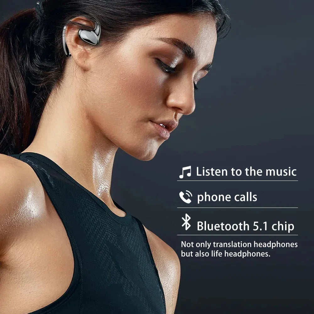 M8 Translator Earbuds - Two-Way Language Translator with 144 Languages, 97% Accuracy, Music Playback & Phone Call Support