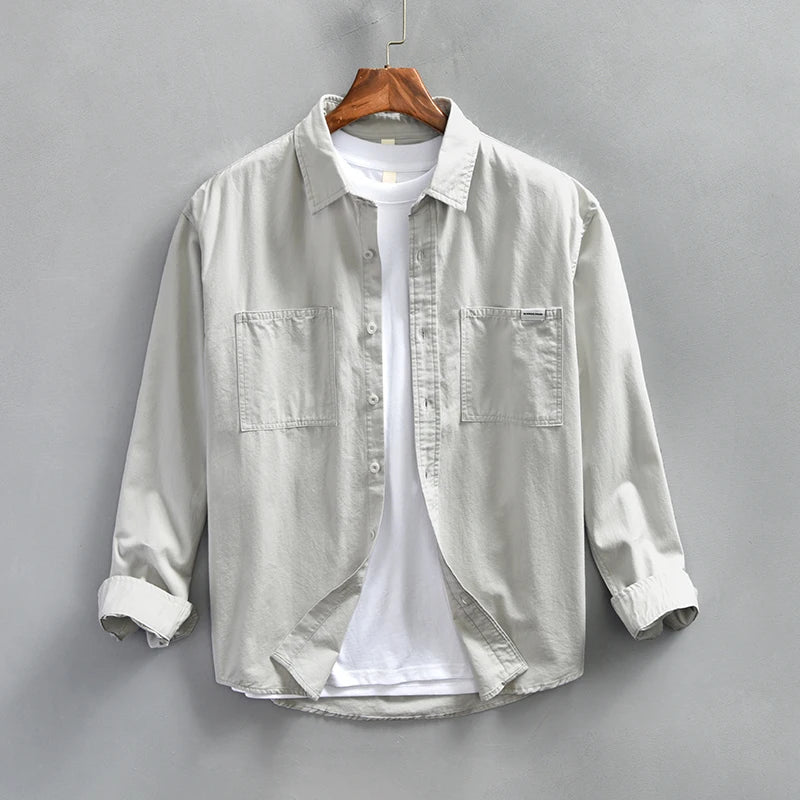 Paul Linen Jacket with Relaxed Fit and Chest Pockets – Lightweight Breathable Shirt