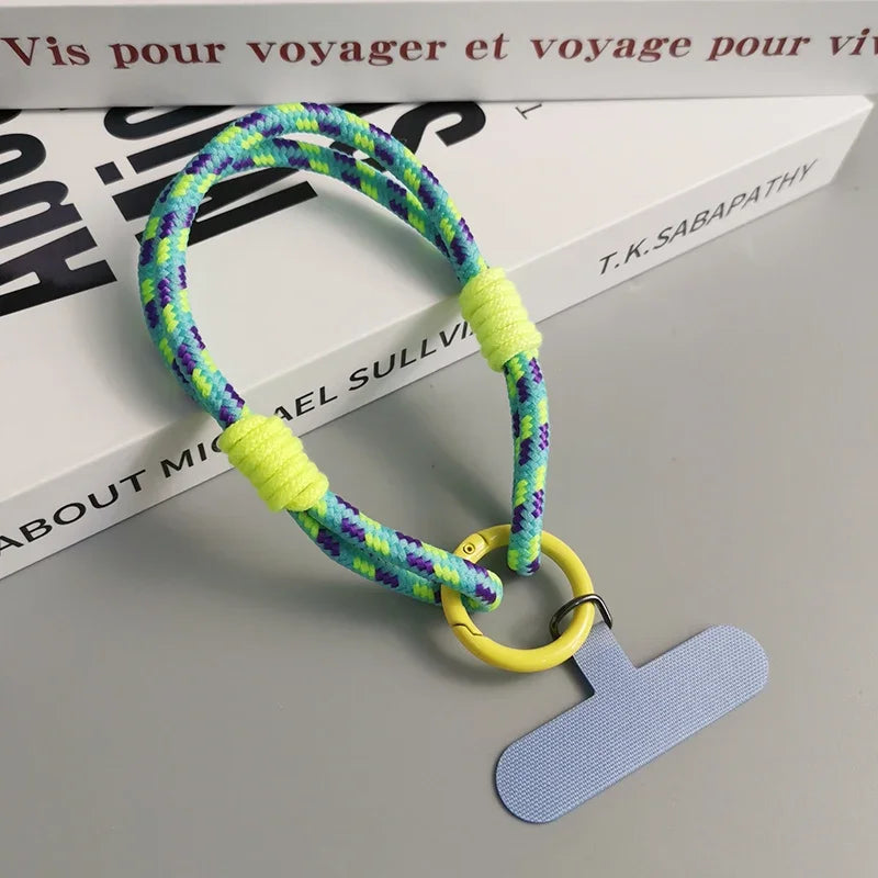 Stylish Universal Phone Lanyard with Anti-Loss Wrist Strap & Accessories - Two-Strand Design for Secure Carrying