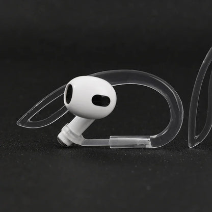 Adjustable Transparent Silicone Ear Hooks for AirPods – Anti-Slip Sports Accessories for Secure Fit