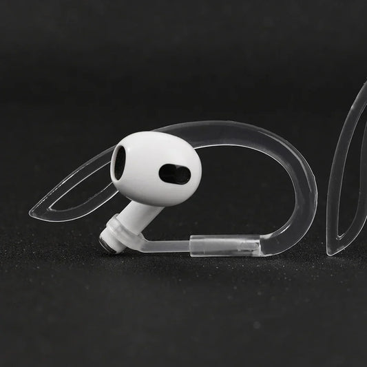 Adjustable Transparent Silicone Ear Hooks for AirPods – Anti-Slip Sports Accessories for Secure Fit