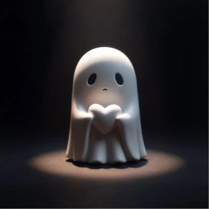 Whimsical Middle Finger Ghost Resin Sculpture Halloween Decorative Centerpiece for Spooky Home Décor