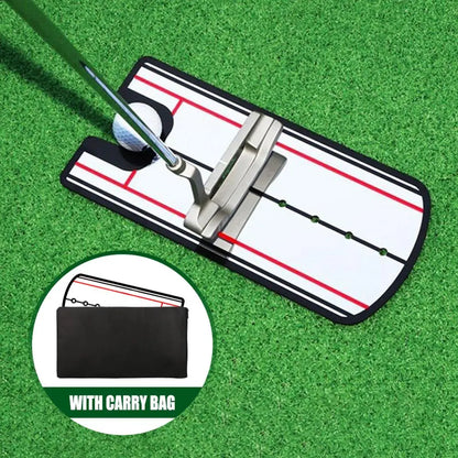 Golf Putting Practice Mirror - Alignment Training Tool, Lightweight 140x300mm Putter Aid for Improved Accuracy