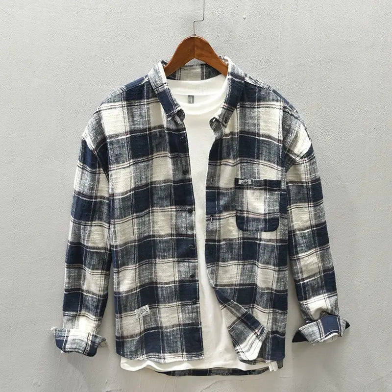 Levi Plaid Shirt with Soft Brushed Texture and Lightweight Comfort