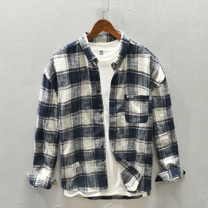 Levi Plaid Shirt with Soft Brushed Texture and Lightweight Comfort