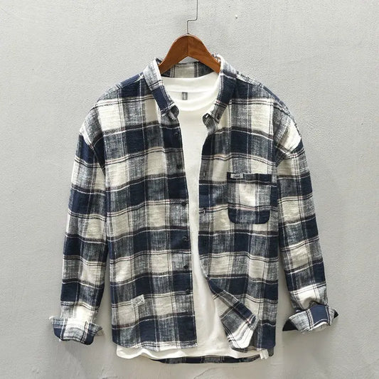 Levi Plaid Shirt with Soft Brushed Texture and Lightweight Comfort