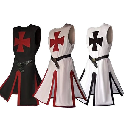 Knights Templar | Medieval Crusader Costume for Adults with Tunic & Hooded Cape