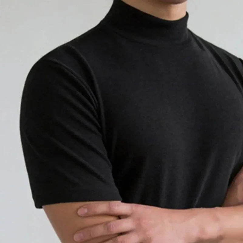Charles Relaxed Fit Mock Neck Wrinkle-Resistant Shirt
