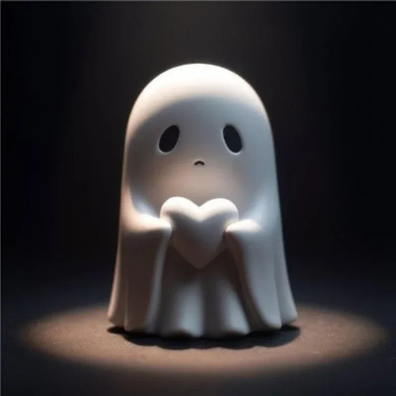 Whimsical Middle Finger Ghost Resin Sculpture Halloween Decorative Centerpiece for Spooky Home Décor