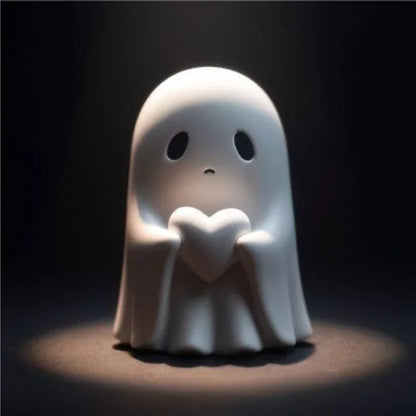 Whimsical Middle Finger Ghost Resin Sculpture Halloween Decorative Centerpiece for Spooky Home Décor