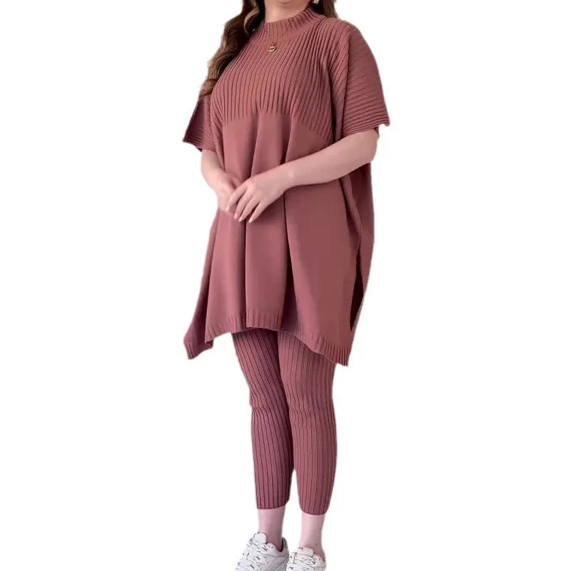 Ciara Two-Piece Soft Knitwear Set Knit Top and Pants Set