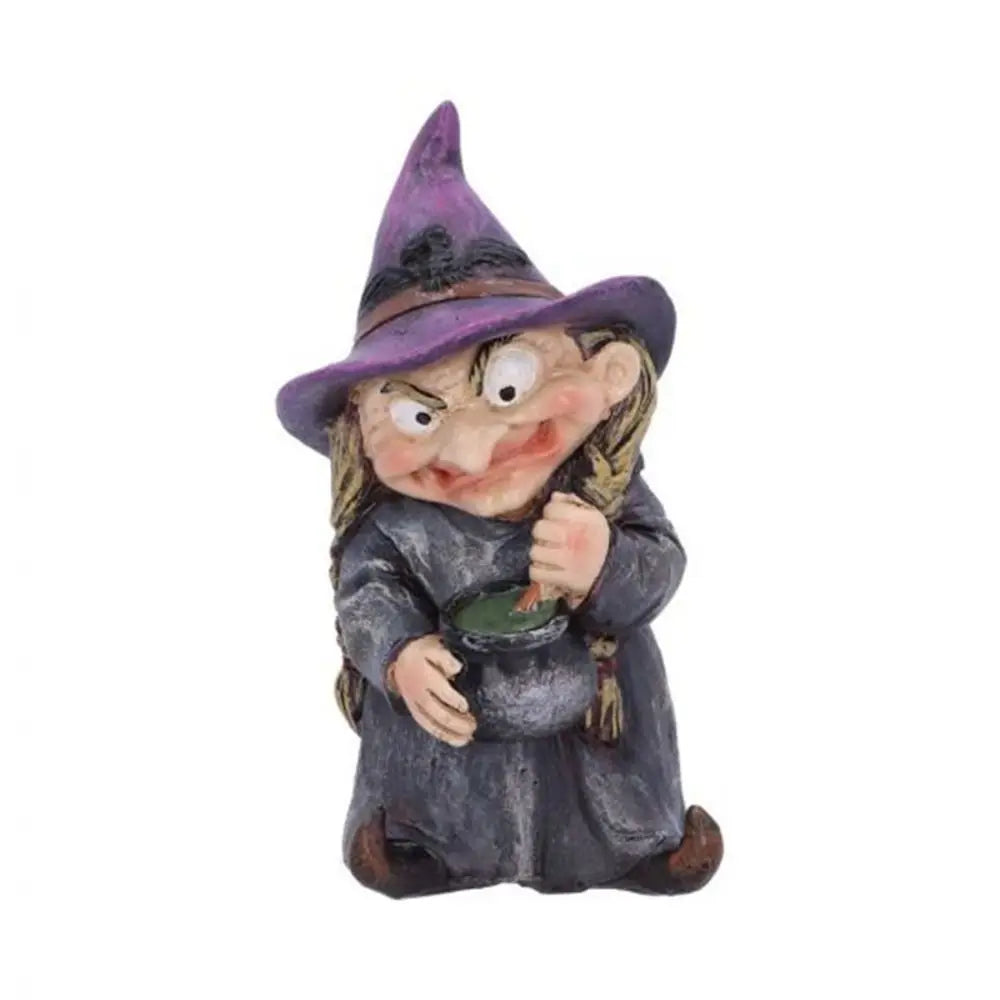 Waterproof Resin Witch Statue for Halloween Decor – Indoor & Outdoor Garden Gnome Figurine, 2026 Gift Idea