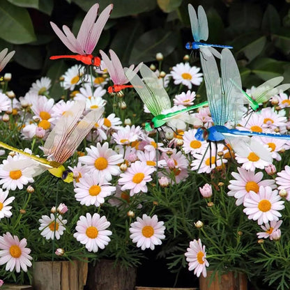 12-Pack Dragonfly Hat Clips – Realistic Insect Deterrents for Garden Decor, Trending Summer 2026 Bug Repellent Accessories