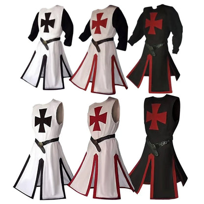 Knights Templar | Medieval Crusader Costume for Adults with Tunic & Hooded Cape