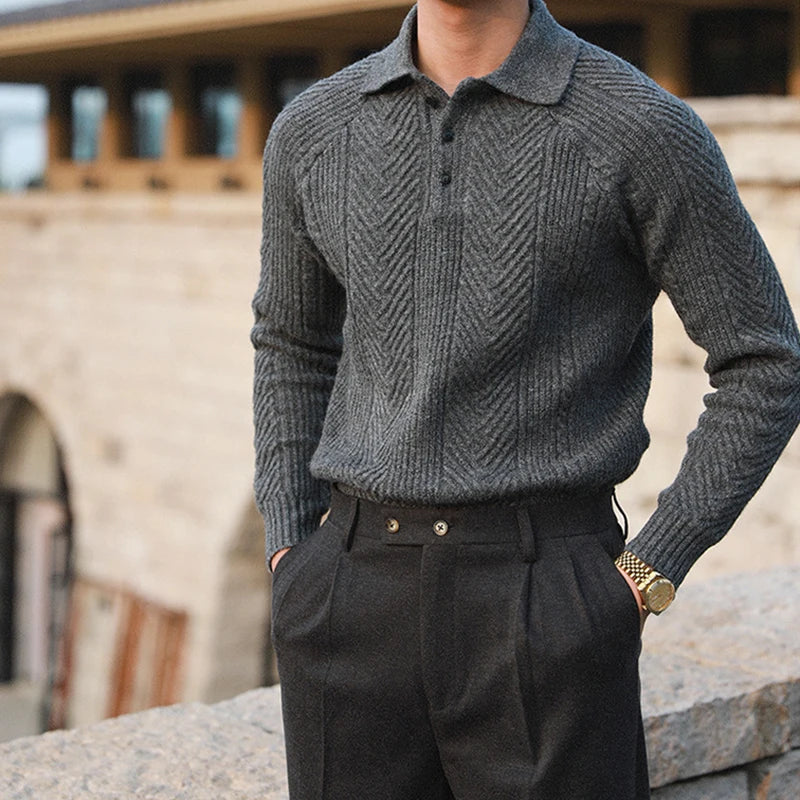 Tom Wilson Knit Polo for Stylish Autumn Warmth