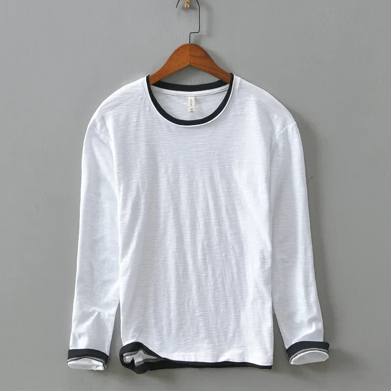 Nightfall Shirt with White Trim – Vintage Style Comfortable Fit