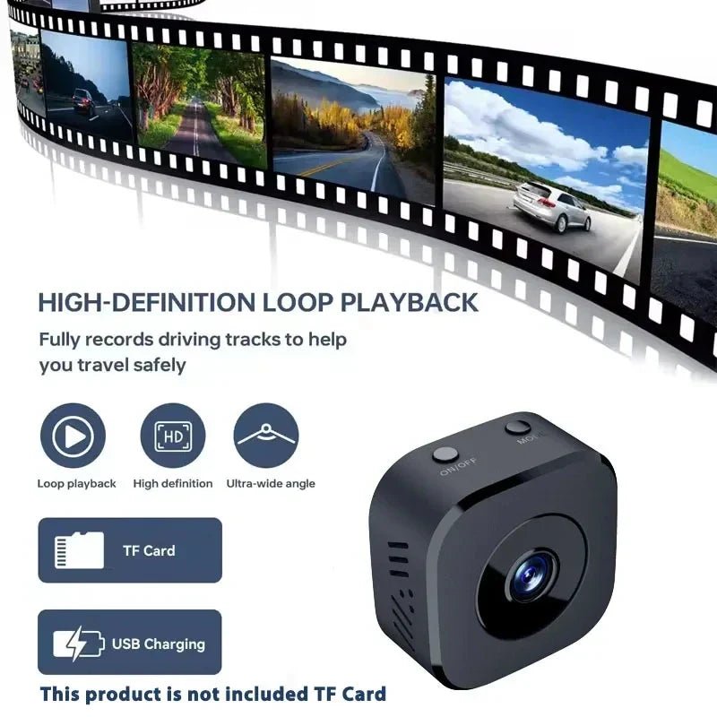 Mini telecamera di sicurezza Wi-Fi | Telecamera per interni 1080P con visione notturna e rilevamento del movimento