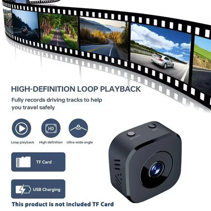 Mini telecamera di sicurezza Wi-Fi | Telecamera per interni 1080P con visione notturna e rilevamento del movimento