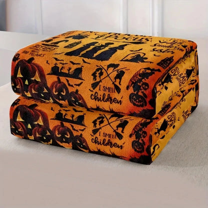 Hocus Pocus Halloween Flannel Throw Blanket – Cozy Lightweight Seasonal Decor for Fall 2026