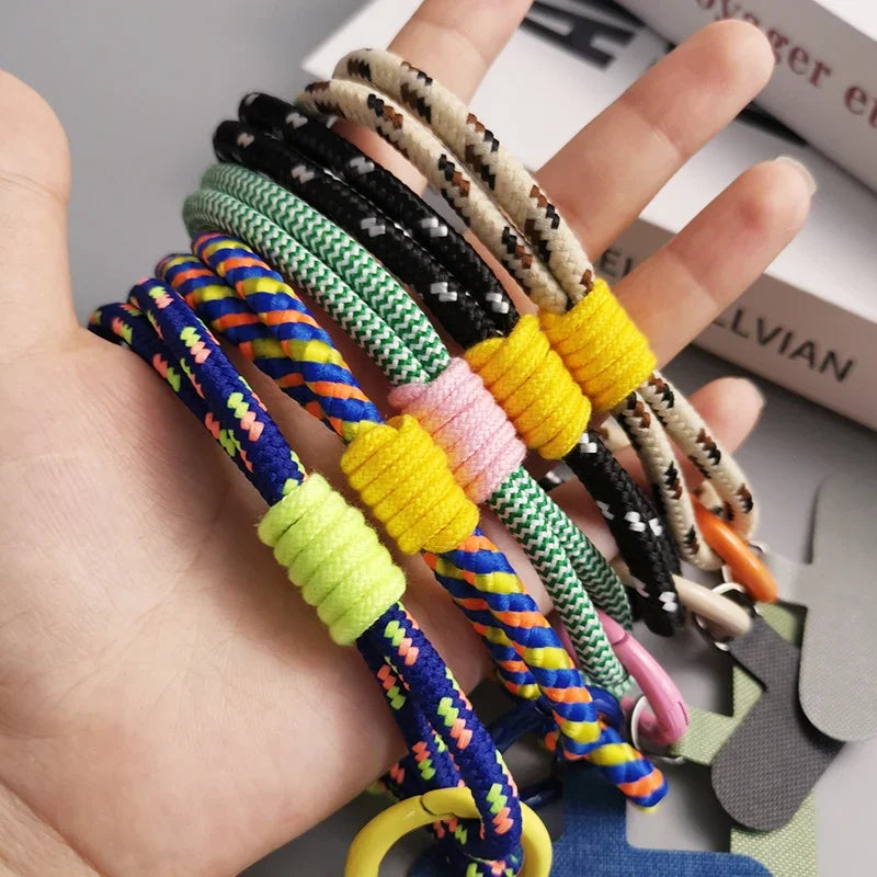 Stylish Universal Phone Lanyard with Anti-Loss Wrist Strap & Accessories - Two-Strand Design for Secure Carrying