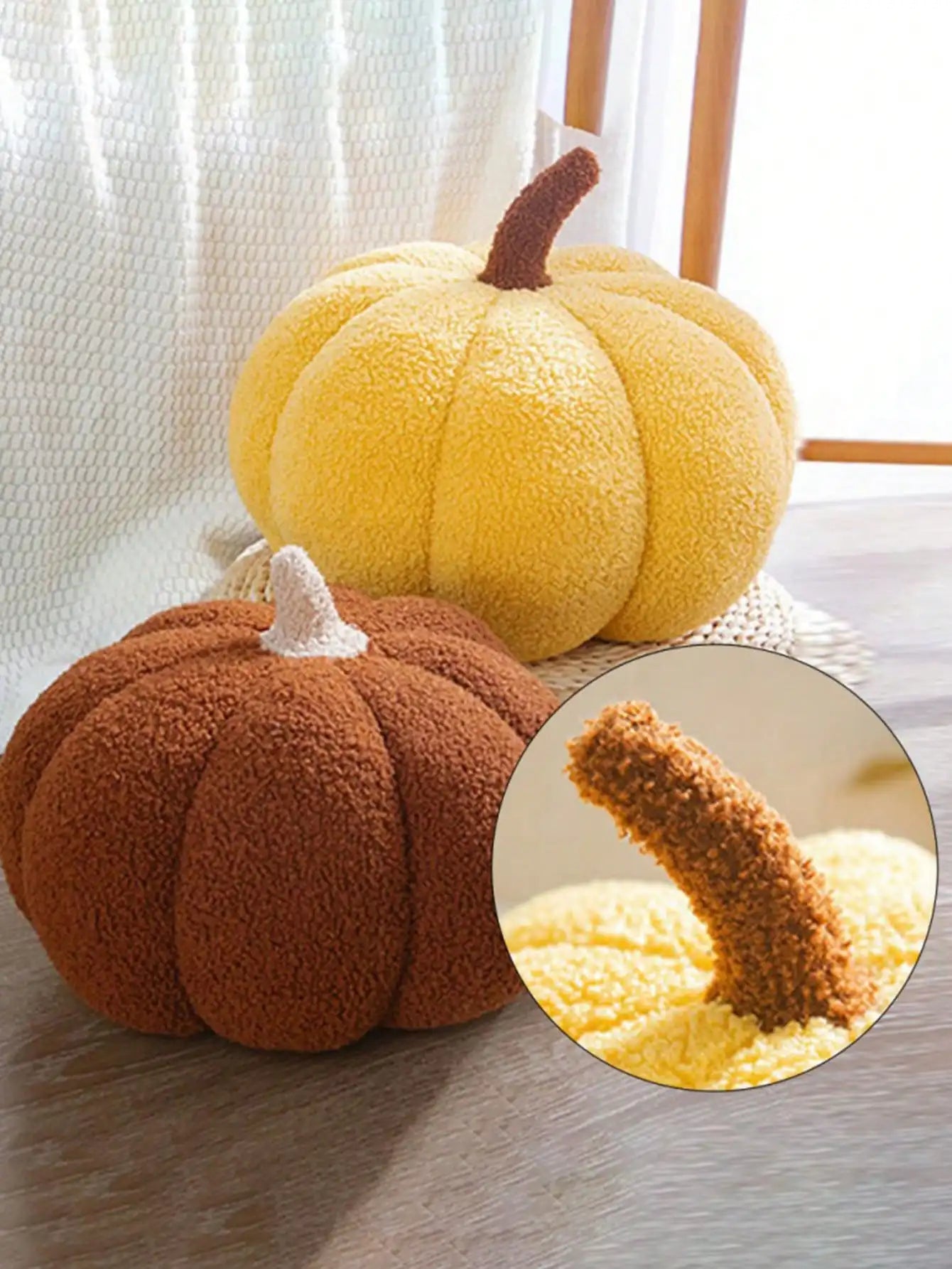 Halloween Plush Pumpkin Throw Pillow – Soft Sherpa and Boucle Cushion for Cozy Fall Decor, Kids and Babies